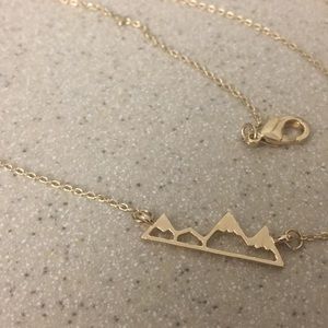 Gold mountain necklace